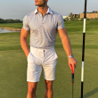 Classico Glamour White Men’s Golf Polo - Image 5