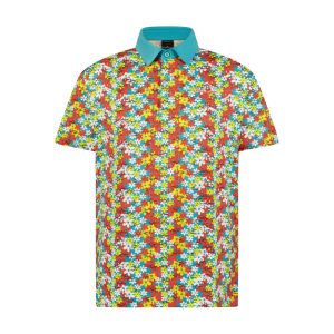 Moderno Dazzling Blooms Boy's Golf Polo