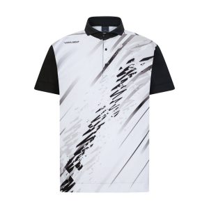 Black and White Abstract Boy's Golf Polo