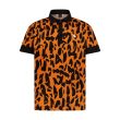 Orange Leopard Men's Golf Polo - Image 1