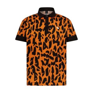 Orange Leopard Men's Golf Polo