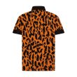Orange Leopard Men's Golf Polo - Image 2