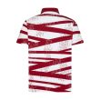 Red and White Abstract Men's Golf Polo - Image 2
