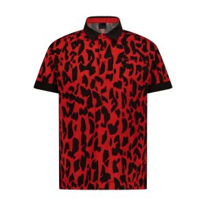Red Leopard Men's Golf Polo
