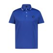 Dark Blue Printed Boy's Golf Polo - Image 1