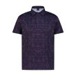 Dark Aubergine Printed Boy's Golf Polo - Image 1