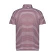 Aguila Golf Maroon and White Striped Performance Polo Shirt - Image 2