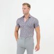 Moderno Funky Pink Men’s Golf Polo - Image 2