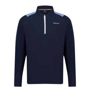 Aguila Golf Men's Pullover – Navy Blue Half-Zip Long-Sleeve Fit
