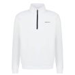 Aguila Golf Men's Pullover – White Half-Zip Long-Sleeve Fit