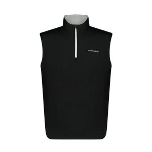 Aguila Golf Quarter-Zip Sleeveless Vest – Black Performance Fit

