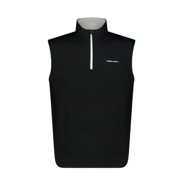 Aguila Golf Quarter-Zip Sleeveless Vest – Black Performance Fit