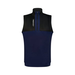 Aguila Golf Sleeveless Half-Zip Vest – Navy Blue & Black Design