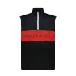 Aguila Golf Sleeveless Quarter-Zip Vest – Red Stripe Design