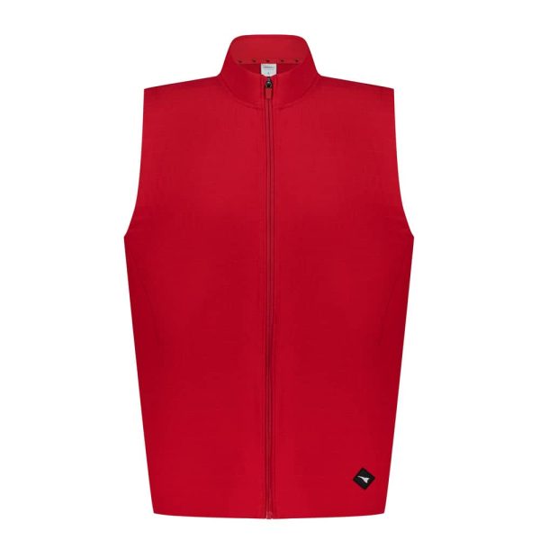 Aguila Golf Sleeveless Vest – Bold Red Full-Zip Performance Fit