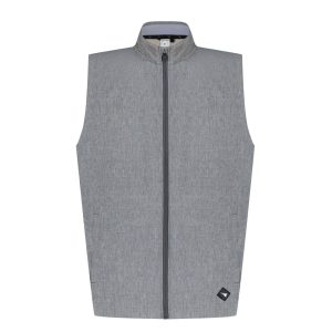 Aguila Golf Sleeveless Vest – Light Gray Full-Zip Performance Fit