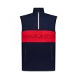 Aguila Golf Sleeveless Vest – Navy Blue with Red Stripe