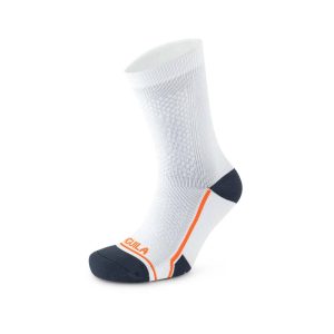 Aguila Golf White with Navy and Orange Socks