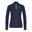 Aguila Women's Long-Sleeve Quarter-Zip Golf Top – Navy Performance Layer