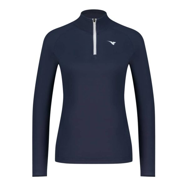 Aguila Women's Long-Sleeve Quarter-Zip Golf Top – Navy Performance Layer