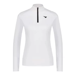 Aguila Girl's Long-Sleeve Quarter-Zip Golf Top – White Performance Layer