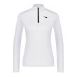 Aguila Women's Long-Sleeve Quarter-Zip Golf Top – White Performance Layer