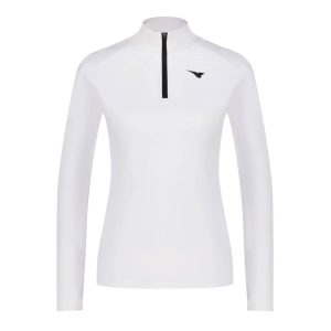 Aguila Women's Long-Sleeve Quarter-Zip Golf Top – White Performance Layer
