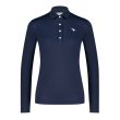 Aguila Golf Long-Sleeve Performance Polo – Dark Navy