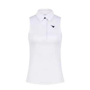 Aguila Girl's Sleeveless Performance Polo – White Golf Shirt