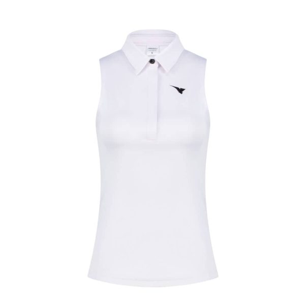 Aguila Women's Sleeveless Performance Polo – White Golf Shirt