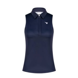 Aguila Golf Sleeveless Polo – Women’s Dark Navy Performance Top
