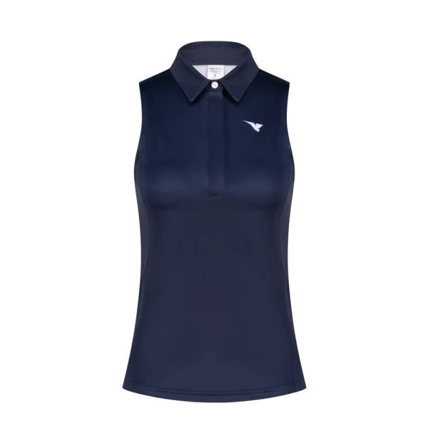 Aguila Golf Sleeveless Polo – Women’s Dark Navy Performance Top