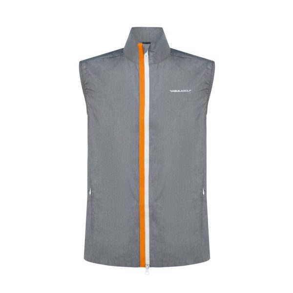 Gray Golf Vest with Orange Zip – Aguila Lightweight Layer