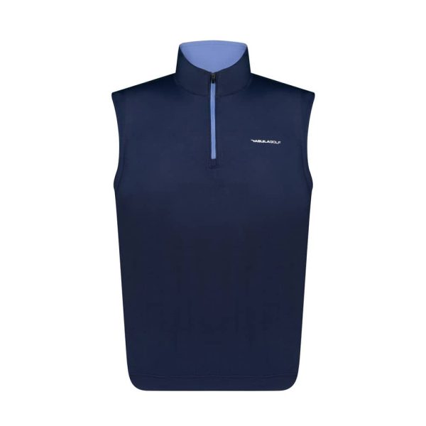 Aguila Golf Sleeveless Quarter-Zip Vest – Dark Navy