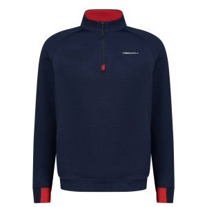 Navy Calido Melange Boy's Golf Midlayer