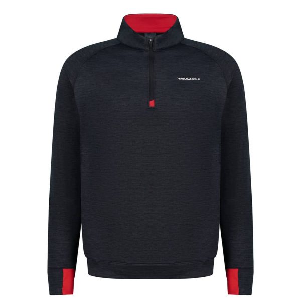 Black and Red Golf Pullover – Aguila Quarter-Zip Performance