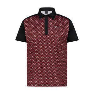 Dark Chestnut Printed Men’s Golf Polo
