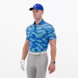 Moderno Electron Teal Men’s Golf Polo - Image 3