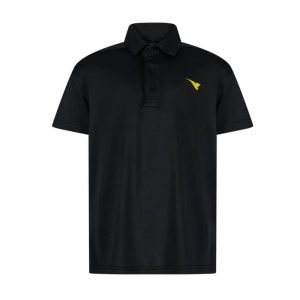 Moderno Black Kid's Golf Polo